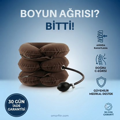 Omorfi Medikal Boyun Traksiyon Cihazı - Boyun Fıtığı, Düzleşmesi ve Ağrı Giderici Yastık