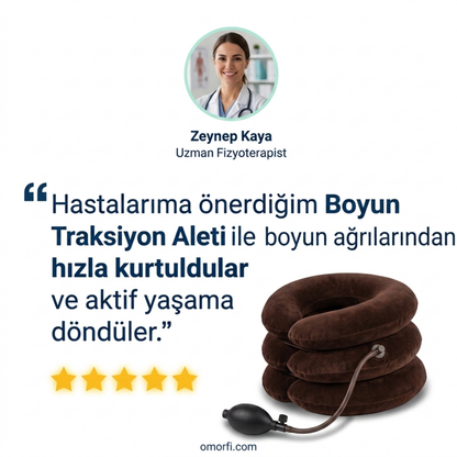 Omorfi Medikal Boyun Traksiyon Cihazı - Boyun Fıtığı, Düzleşmesi ve Ağrı Giderici Yastık