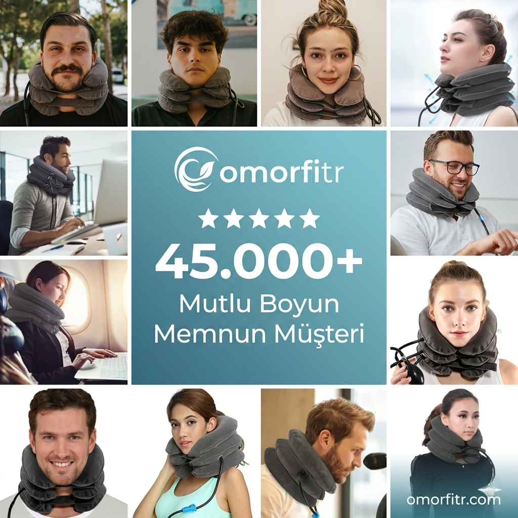 Omorfi Medikal Boyun Traksiyon Yastığı - Boyun Fıtığı, Düzleşme ve Ağrı Giderici Yastık