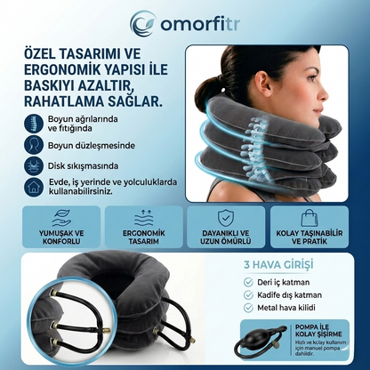Omorfi Medikal Boyun Traksiyon Yastığı - Boyun Fıtığı, Düzleşme ve Ağrı Giderici Yastık